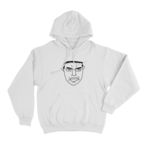 Chud The Builder Angry Man Sketch Unisex Hoodie White