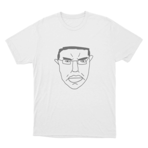 Chud The Builder Angry Man Sketch Unisex T Shirt White