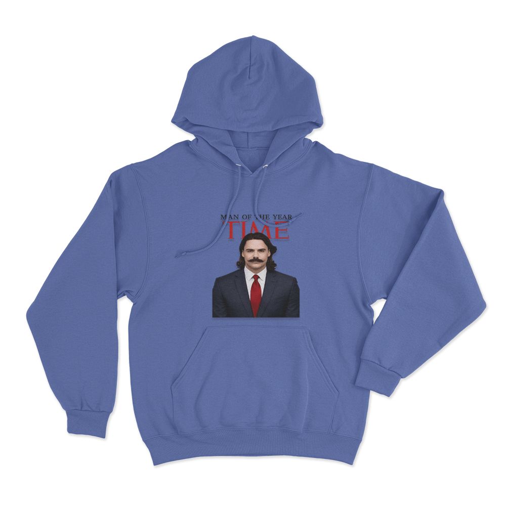 Time Man Of The Year Unisex Hoodie Blue Time Man Of The Year Unisex Hoodie Blue