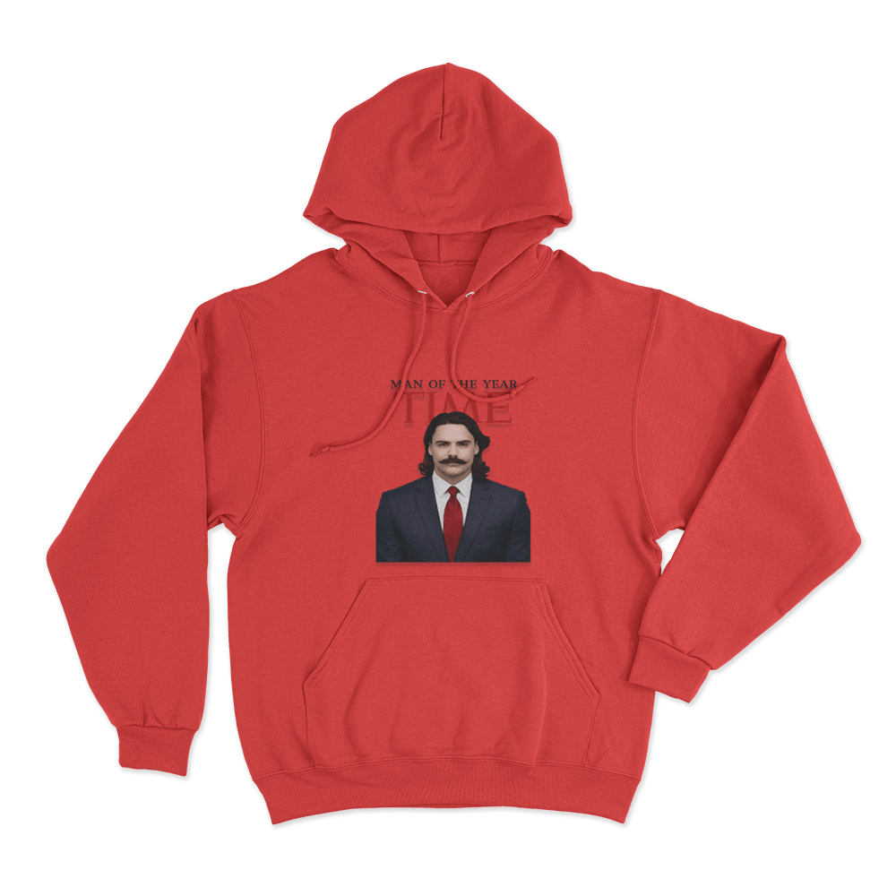Time Man Of The Year Unisex Hoodie Red Time Man Of The Year Unisex Hoodie Red