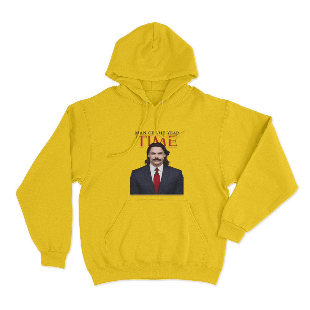 Time Man Of The Year Unisex Hoodie Yellow Time Man Of The Year Unisex Hoodie Yellow